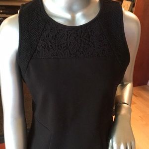 J. Crew sleeveless top with lace solid black